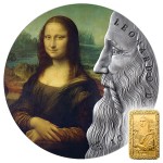 Republic of Ghana MONA LISA LA GIOCONDA by Leonardo Da Vinci Italy series WORLD'S GREATEST ARTISTS 20 GH₵ Cedis Silver Coin 2019 Antique finish 2 oz